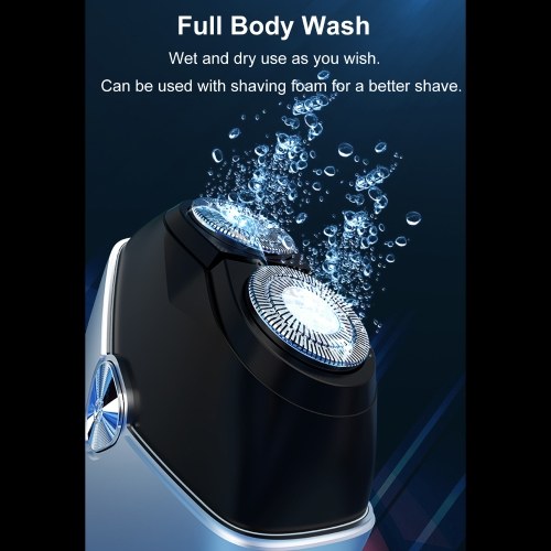 Portable Men`s Electric Shaver with Magnetic Suction Blade Head Type-C Charging 60-Minute Working Time and Wet/Dry Use Capability 