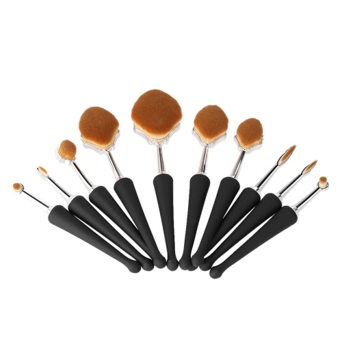 10Pcs Makeup Brushes Set Nylon Hair Cosmetic Brushes Kit Seashell Shape Powder Blush Eyeshadow Lip Brush Makeup Tool