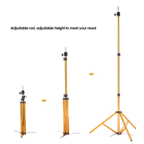 

Adjustable Hairdressing Tripod Hairdressing Training Head False Head Holder Hair Wig Mold Holder Stand With Tripod-leg Pedals