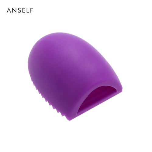 

Finger Glove Make Up Brush Washing Silica Gel Cleaner Scrubber Board for Cosmetic Brush Cleaning Mat Rose Red