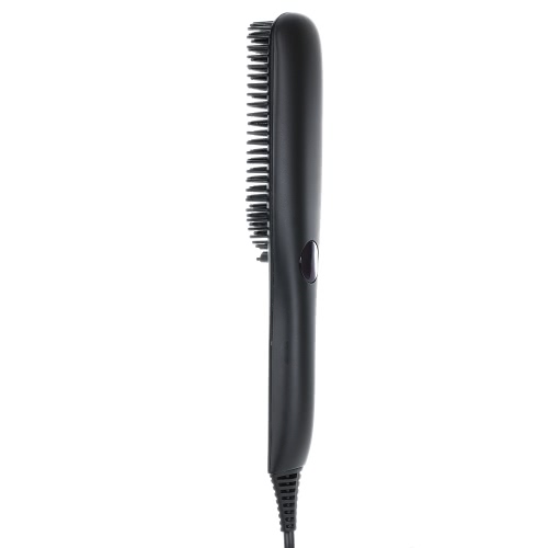 Profissional Seguro Digital de cabelo elétrico Straightener Comb Escova Detangling Alisamento Irons anti-queimadura PTC aquecedor de cerâmica