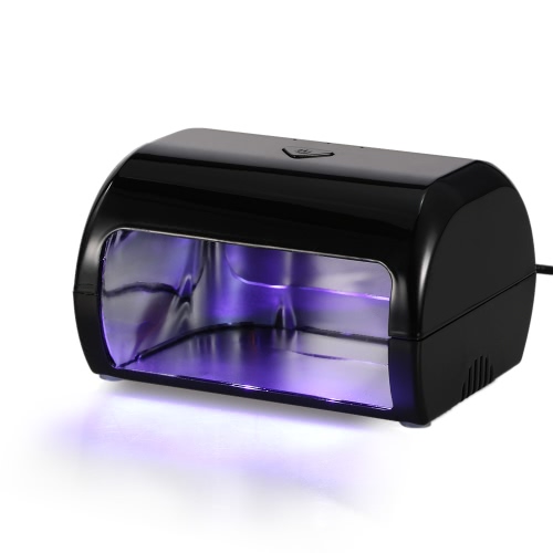 9W LED clava la lámpara de uñas uñas de los pies del gel el curado del secador del clavo profesional del clavo del gel de la máquina para el salón del clavo del enchufe Negro UE