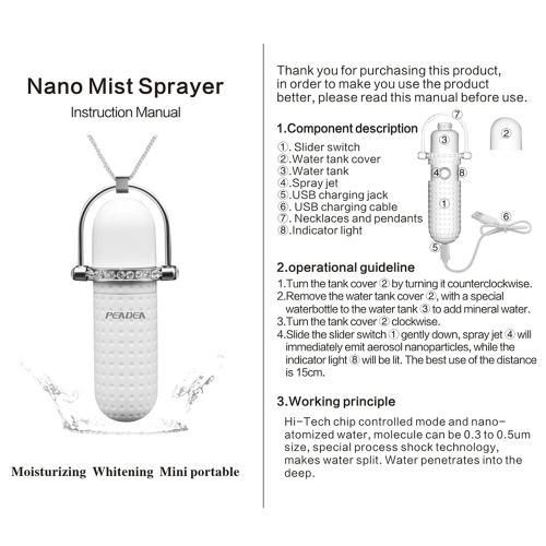 

Evaporator Nanometer Hydrometer Beauty Face Wet Cold Mist Spray Machine Portable Mini Handy Humidifier