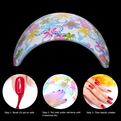 

36W LED UV Nail Lamp Nail Gel Dryer Fingernail & Toenail Gel Curing White Light Flower Pattern Nail Art Painting Nail Tool Optiona