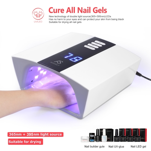 

Anself 48W/60W Adjustable UV LED Nail Lamp Professional Nail Gel Dryer Machine LED Nail Lamp Fingernails Toenails Curing Equipment Nail Art Tool US/EU/UK Plug