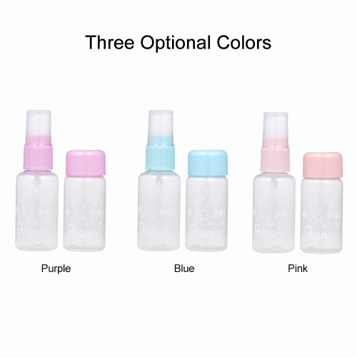 

2Pcs Empty Spray Bottles Portable Travel Makeup Cream Bottles Cosmetics Bottles Refillable Plastic Makeup Bottles