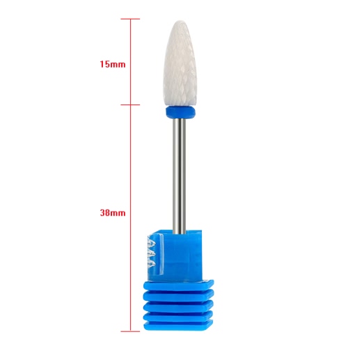

Керамические Пламя Бит Средний Белый Nail Drill Bit 3/32 '' для Nail Art Machine каспидальные шлифовальный камень головка для омер