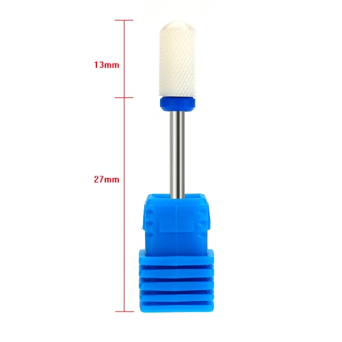 

Ceramic Flame Bit Medium White Nail Drill Bit 3/32'' for Nail Art Machine Round Grinding Stone Head for Dead Skin Nail File Cerami