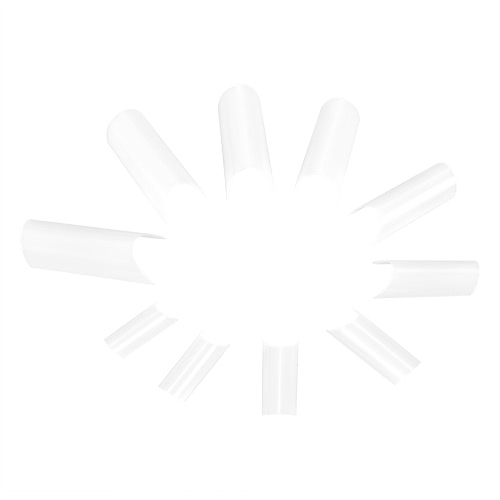 

500pcs / пакет White Ложные Nail Art Советы C-образный французский Типсы Акриловая C Кривая Ложные ногтей Инструменты для литейной формы 10 Размеры Поддельные Гвозди Советы