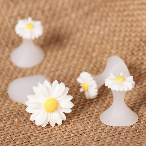 

8шт Новые силиконовые Toe Сепаратор для ног Toe Распорки для дома и салон Daisy Flower Педикюр DIY Nail Art инструменты White