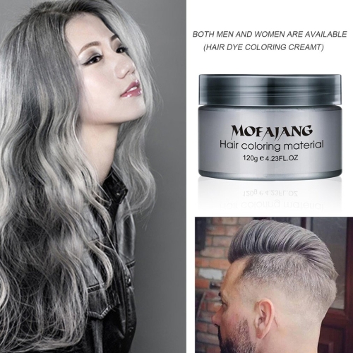 

Professional Long lasting Grandma Hair Wax Silver Gray One-Time Dye Color Cream