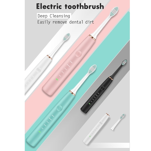 

Ultrasonic Electric Toothbrush for Adult Women Men 5 Cleaning Modes USB Charging Power Tooth Brush Waterproof
