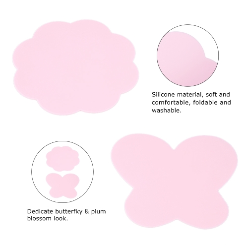 

2Pcs Silicone Paint Palette Mat Foldable Washable Butterfly Plum Blossom Nail Art Stamping Pad Professional Manicure DIY Tools