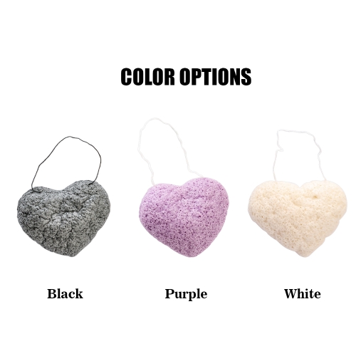 

Heart-shaped Clean Wash Face Sponge Natural Konjak Mature Skin