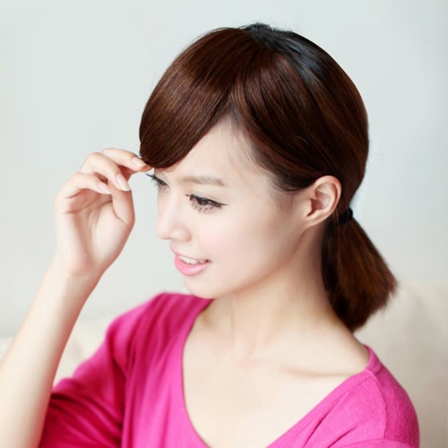 

Fashion Girls Women Oblique Bang Fringe Hair Extension Inclined Hairpiece