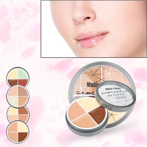 

Music Flower Makeup 4 Color Face Concealer Cover Cream