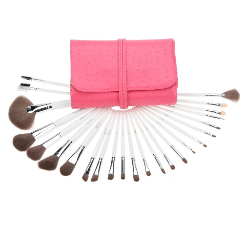 Taurus 24Pcs maquiagem pincéis Kit profissional cosméticos maquiagem pincéis conjunto conjunto punho de madeira fibra superfina escova + bolsa saco caso