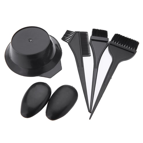 

5Pcs Hairdressing Brushes Bowl Combo Salon Hair Color Dye Tint Tool Set Kit