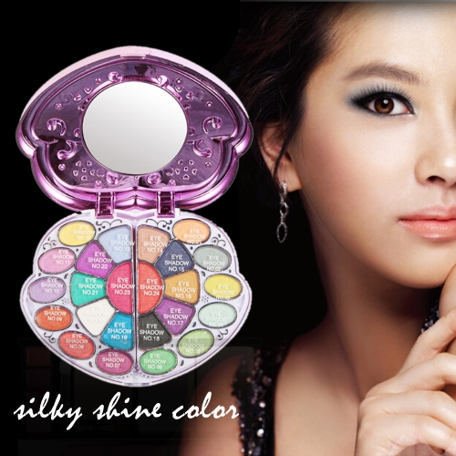 

New Makeup Palette Set Eyeshadow Lip Gloss Foundation Powder Blusher Puff Tool