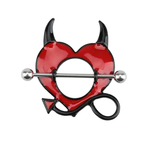 

Sexy Body Piercing Jewelry Nipple Barbell Ring Devil Horn Style