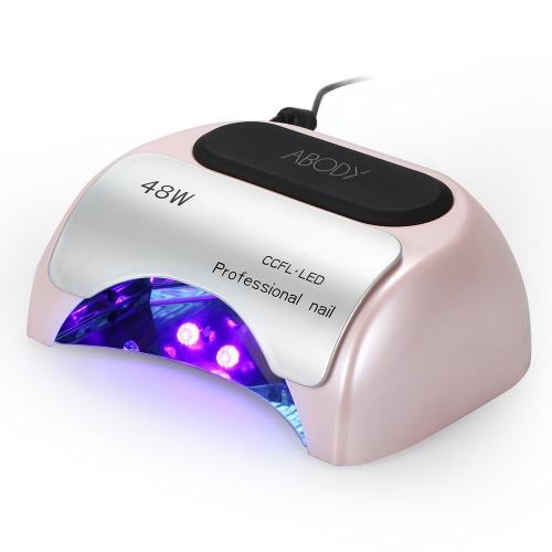 

100-240V 48W Professional CCFL + LED UV Lamp Light Beauty Salon Nail Dryer with Automatic Induction Timer Setting Red