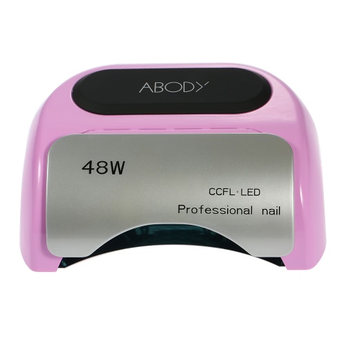 100-240V 48W Professional CCFL + LED UV Lamp Light Beauty Salon Nail Dryer with Automatic Induction Timer Setting Red