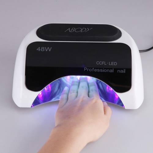 110-220V 48W profesional CCFL + LED UV luz de la lámpara de salón de belleza secador de uñas con ajuste automático del temporizador de inducción