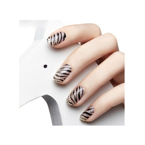 

16pcs/pack Nail Art Stickers Decal Transparent Girl DIY 3D Design Rhinestone Eco-friendly