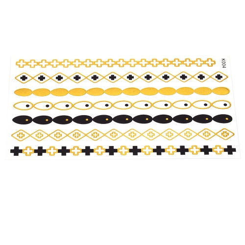 

Temporary Metallic Tattoo Gold Silver Jewelry Inspired Flash Tattoos Sticker