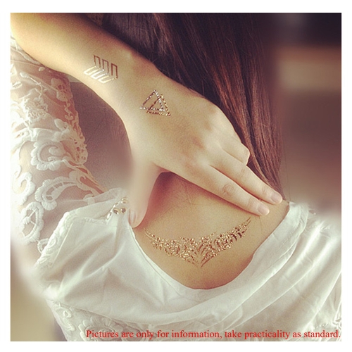 

Fashion Temporary Tattoo Necklace Choker Bracelet Henna Jewelry Inspired Flash Tattoos Sticker Fake Body Art