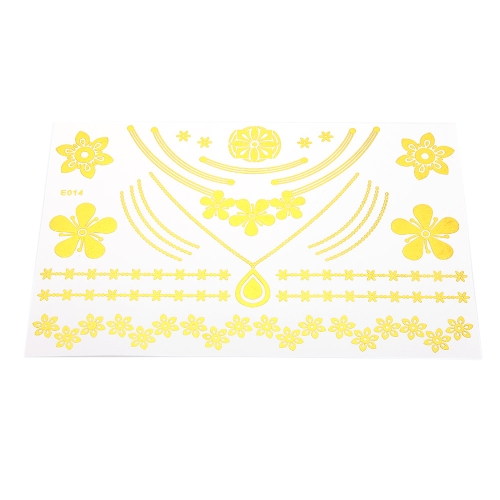 

Fashion Temporary Tattoo Necklace Choker Bracelet Henna Jewelry Inspired Flash Tattoos Sticker Fake Body Art