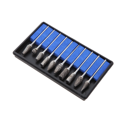 

10pcs Tungsten Abrasive Tools TC Cutters Head Carbide Burrs for Rotary Drill Die Grinder Carving Bit