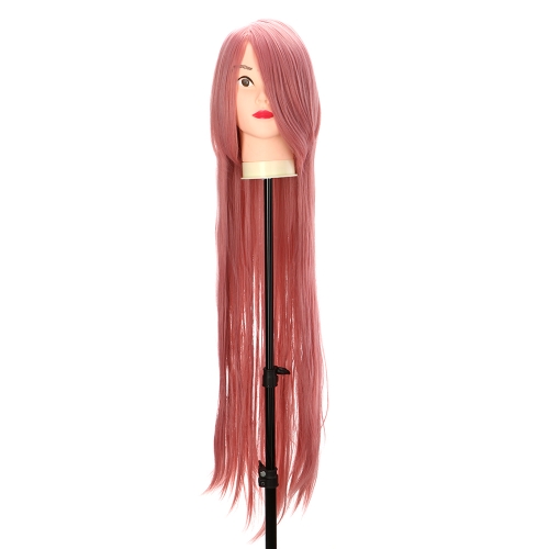 Pure Pink 1m  Long Staight Wig Anime Character Cosplay Stage Role Forehead Fringe