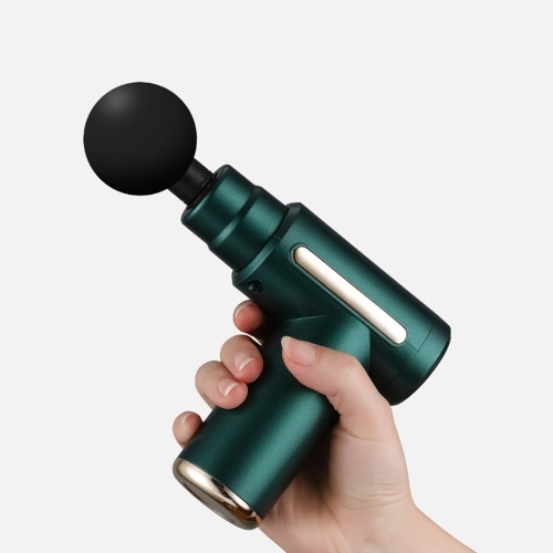 Portable Fascia Massage Gun with 4 Replaceable Massage Heads 6 Vibration Speeds Type-C Charge 