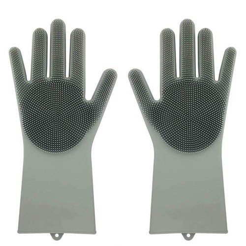 1 paire de gants de vaisselle en silicone pour frotter écologique