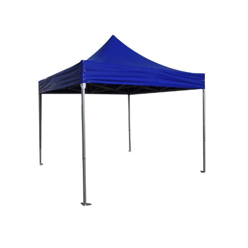 Folding Tent PRO Series 50mm Aluminium Structure in PVC 520g/m² Tarpaulin 3x3m for Professional Needs or Daily Use Blue