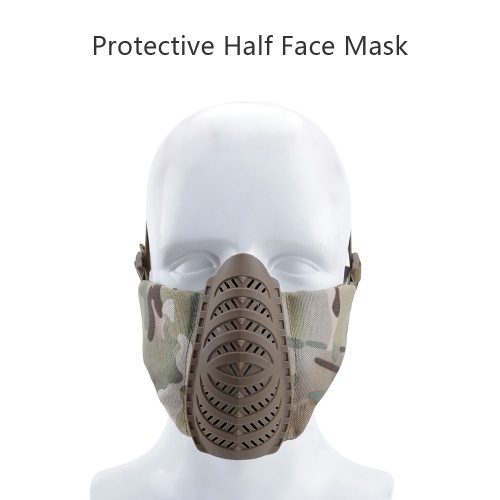 

Foldable Half Face Mesh Mask Adjustable Tactic Lower Face Protective Mask 14 Colors Available