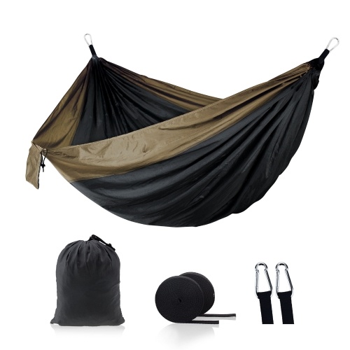 

Nylon Hammock Widened Indoor Outdoor Swing Camping Supplies 210T Nylon Beach Hammock Travel Hiking Hammock