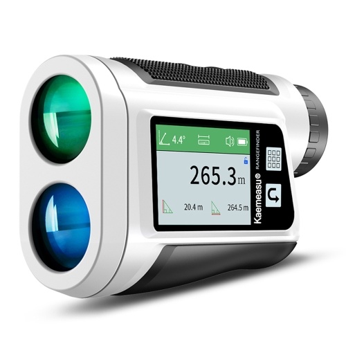 

Multifunction Laser Rangefinder Meter Outdoor Golfs Telescope Digital Monocular Range-Finder Angle Speed Height Measuring Tool with LCD Color Touching Display