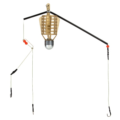 Cage de leurre de pêche avec crochets de ligne 20g / 30g / 40g / 50g porte-appâts de poisson porte-panier accessoires de pêche à la carpe