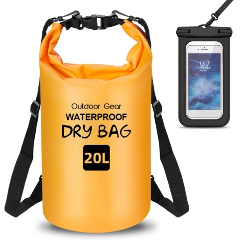 

Waterproof Dry Bag and Phone Case Roll Up Dry Sack & Phone Holder Large Capacity Bucket Bag For Camping Drifting Swimming