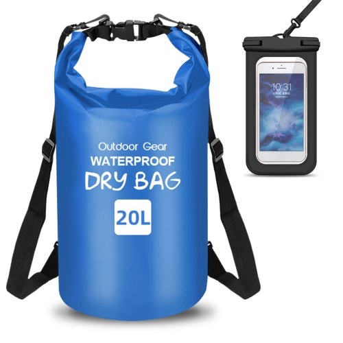 

Waterproof Dry Bag and Phone Case Roll Up Dry Sack & Phone Holder Large Capacity Bucket Bag For Camping Drifting Swimming