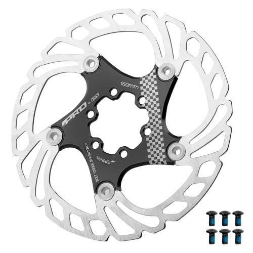 Rotor de disco de freio flutuante de 160 mm / 180 mm / 203 mm com 6 parafusos para BTT Mountain Road Bike