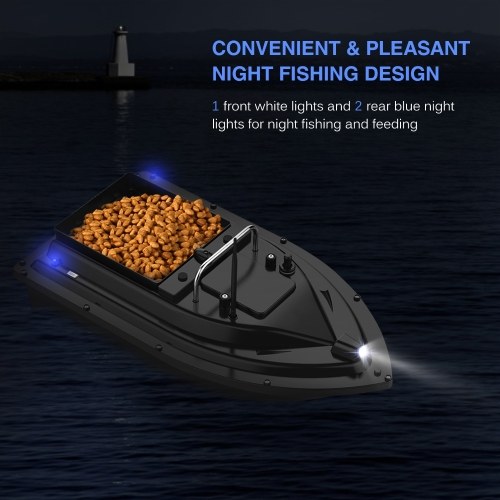 12000mAh GPS Fishing Bait Boat Wireless control Automatic Return Bait Boat 400-500M Remote Range 4.4lb Large Bait Container 16 Arbitrary Positioning Points 5 Levels Wave Resistant 