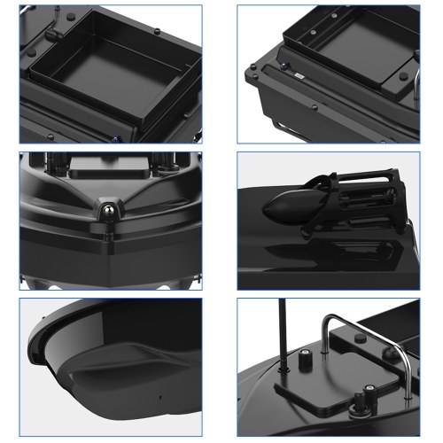 12000mAh GPS Fishing Bait Boat Wireless control Automatic Return Bait Boat 400-500M Remote Range 4.4lb Large Bait Container 16 Arbitrary Positioning Points 5 Levels Wave Resistant 