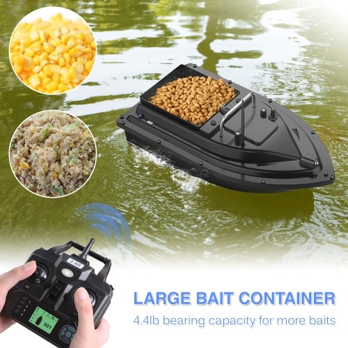 12000mAh GPS Fishing Bait Boat Wireless control Automatic Return Bait Boat 400-500M Remote Range 4.4lb Large Bait Container 16 Arbitrary Positioning Points 5 Levels Wave Resistant 