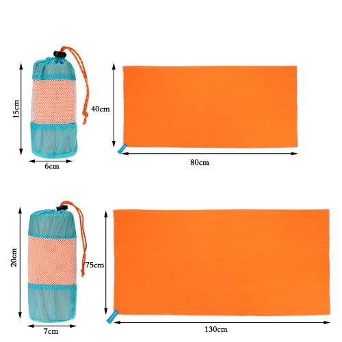 

TOMSHOO 40*80cm Microfiber Quick Drying Towel Compact Travel Camping Swimming Beach Bath Body Gym Sports Towel