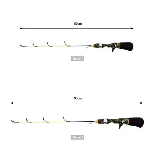 

Ice Удочка Ultra Light Rod Камуфляж Зимние рыболовные снасти Мини полюс