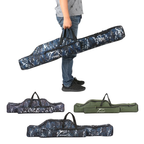 

Fishing Tackle Bag 90/110cm Portable Fishing Rod Lures Storage Bag Multifunctional Double Layer Outdoor Fishing Bag