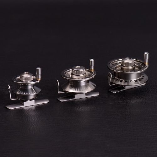 

2+1 Ball Bearing Right Handed Fly Fishing Reel Aluminum Alloy Smooth Rock Ice Fishing Reels Fly Reels Fishing Accessories Tackle Side Installed Reel Seat